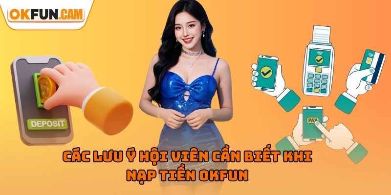 Các lưu ý hội viên cần biết khi nạp tiền OKFUN