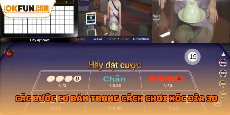 Các bước cơ bản trong cách chơi xóc đĩa 3D